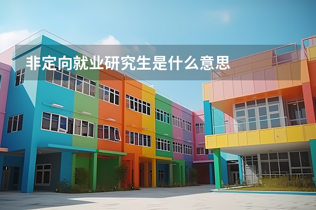 非定向就业研究生是什么意思