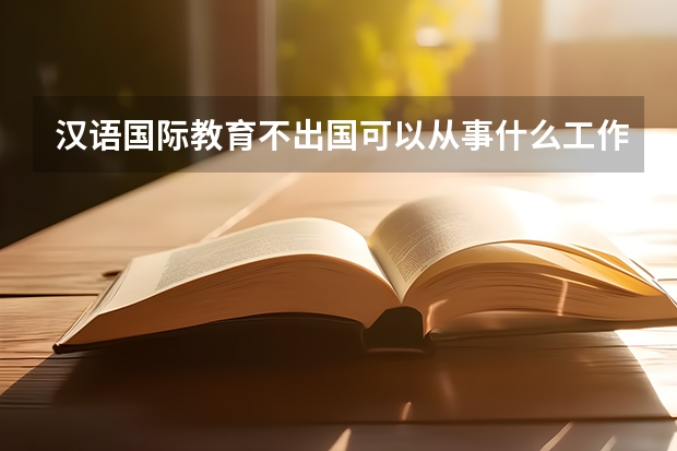 汉语国际教育不出国可以从事什么工作