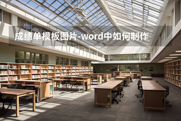 成绩单模板图片-word中如何制作成绩单