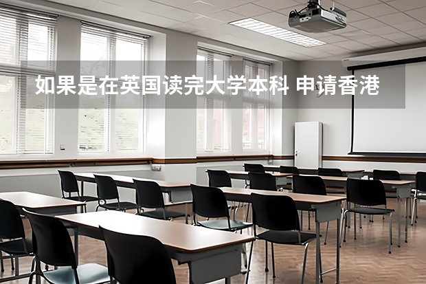 如果是在英国读完大学本科 申请香港大学研究生有什么要求