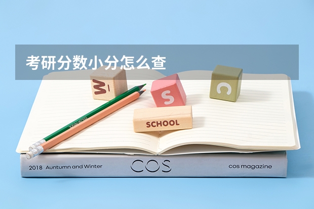 考研分数小分怎么查