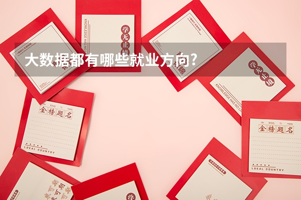 大数据都有哪些就业方向?