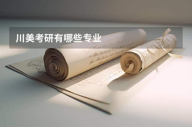 川美考研有哪些专业