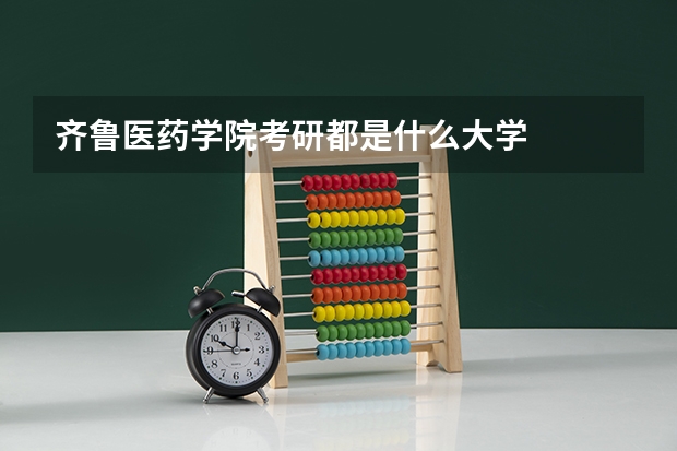 齐鲁医药学院考研都是什么大学