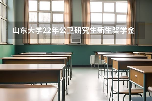 山东大学22年公卫研究生新生奖学金多少