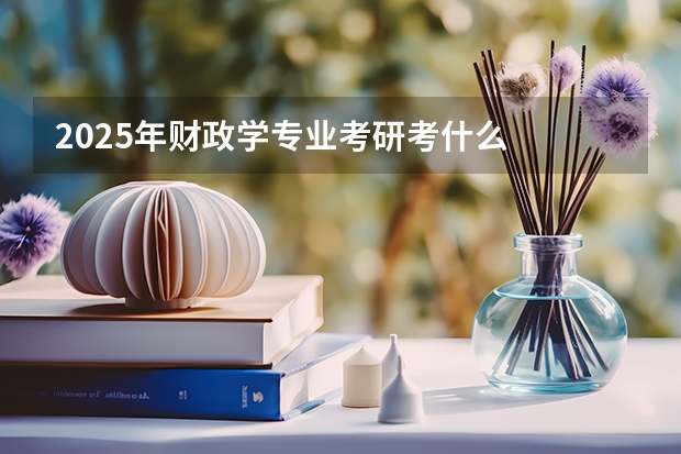 2025年财政学专业考研考什么