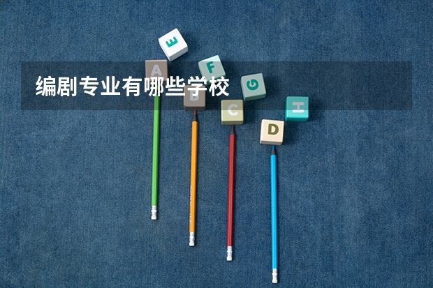 编剧专业有哪些学校