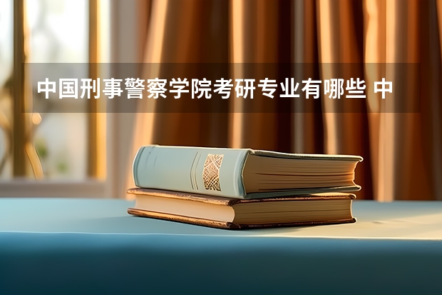 中国刑事警察学院考研专业有哪些 中国刑事警察学院研究生专业大类划分