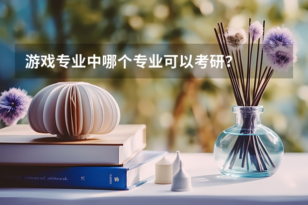 游戏专业中哪个专业可以考研？